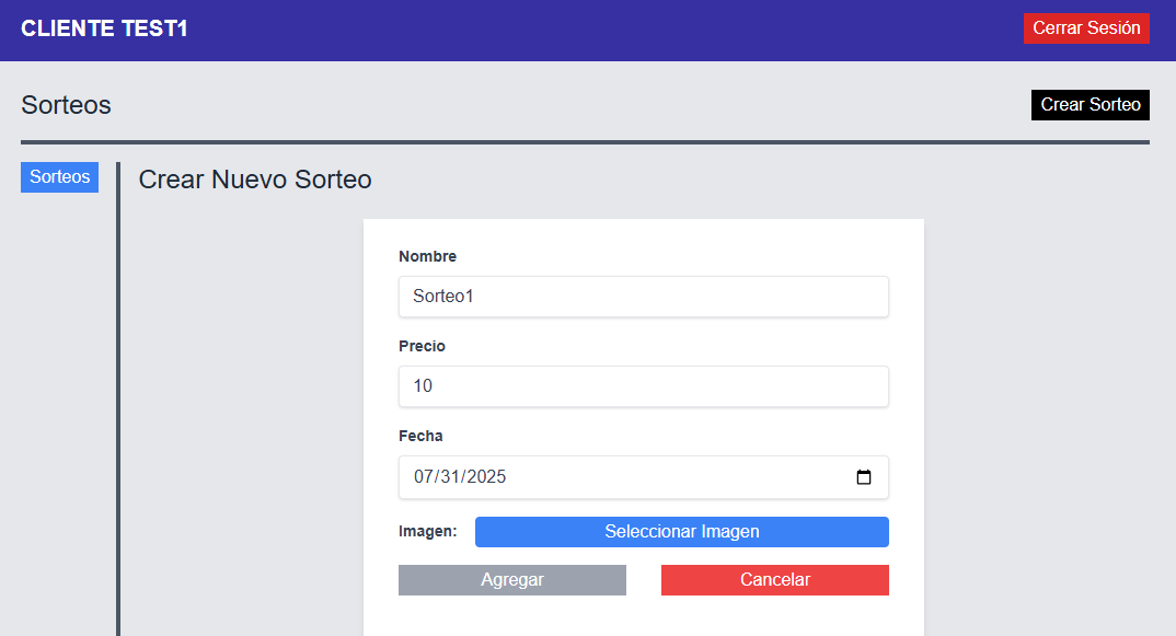 🎫 Gestión de Sorteos Personalizados